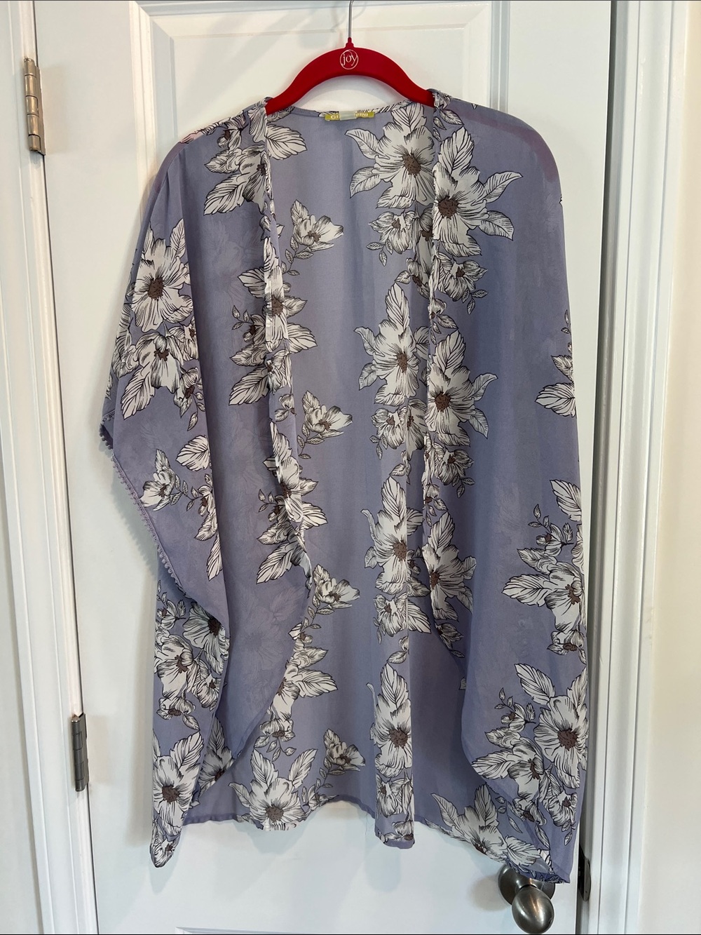 Gianni Bini XS Cornflower Floral Print Birdie Kimono Cover Up Wildflower - Picture 1 of 7